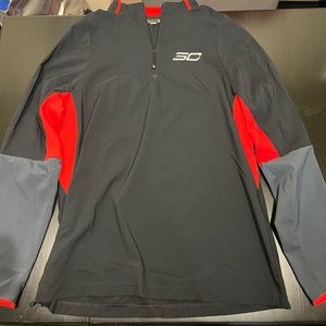 Under Armour Steph Curry Edition Pullover, Large, Black and Red